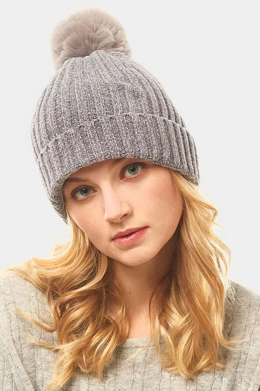 Camelot Chenille PomPom Beanie | URBAN ECO SHOP