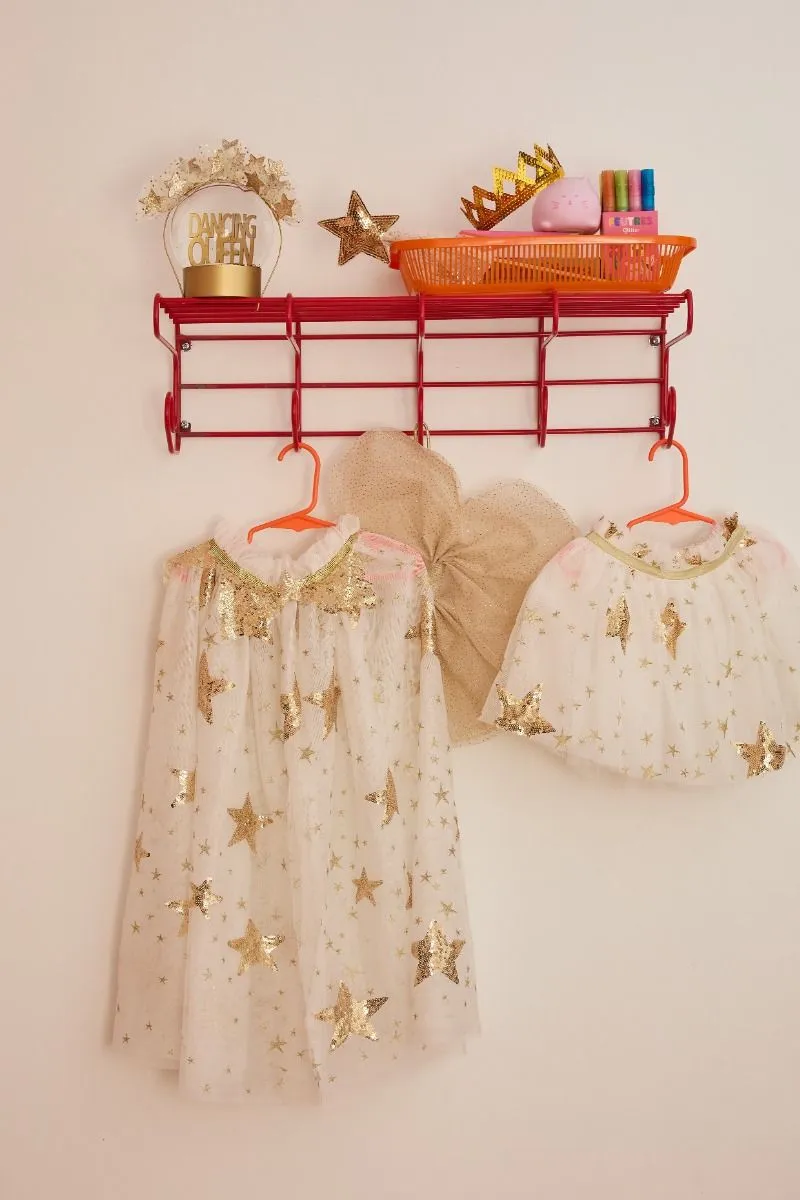 Cape Dress Up - Gold Sequin Star