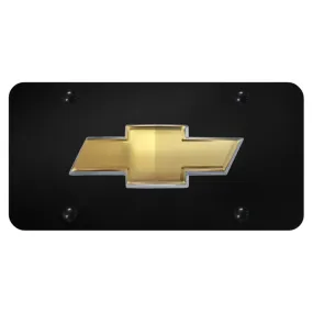 Chevrolet Bowtie License Plate - OEM Style Bowtie on Black