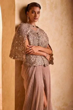 CHORUS COUTURE CAPE AND SAREE SET