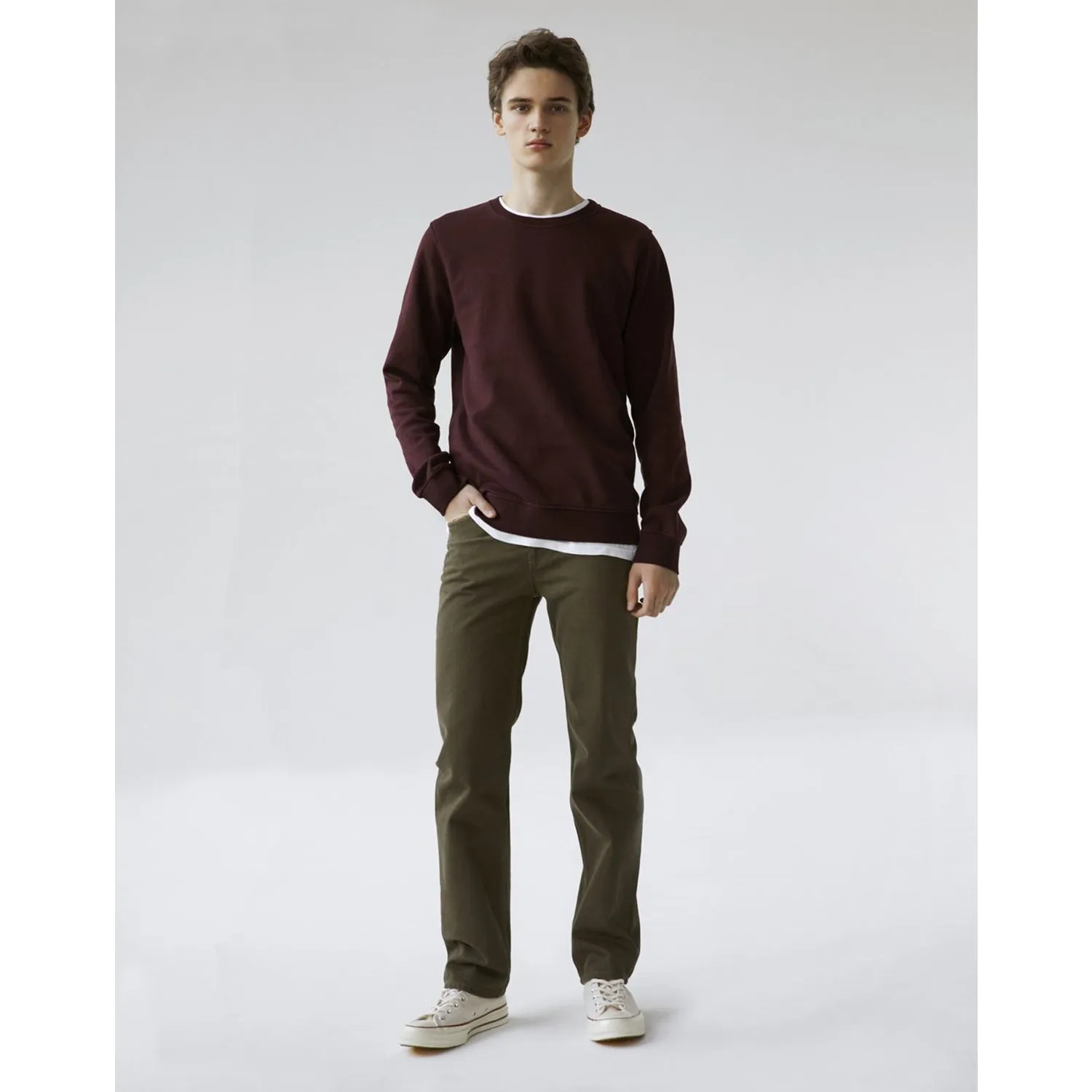 Classic Organic Unisex Crewneck Sweatshirt, Burned Yellow