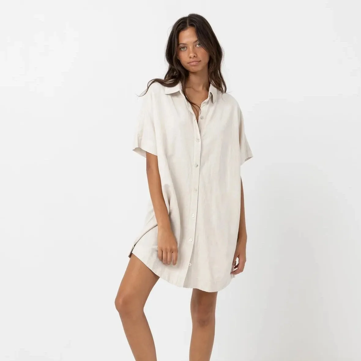 Classic Shirt Dress - Oat