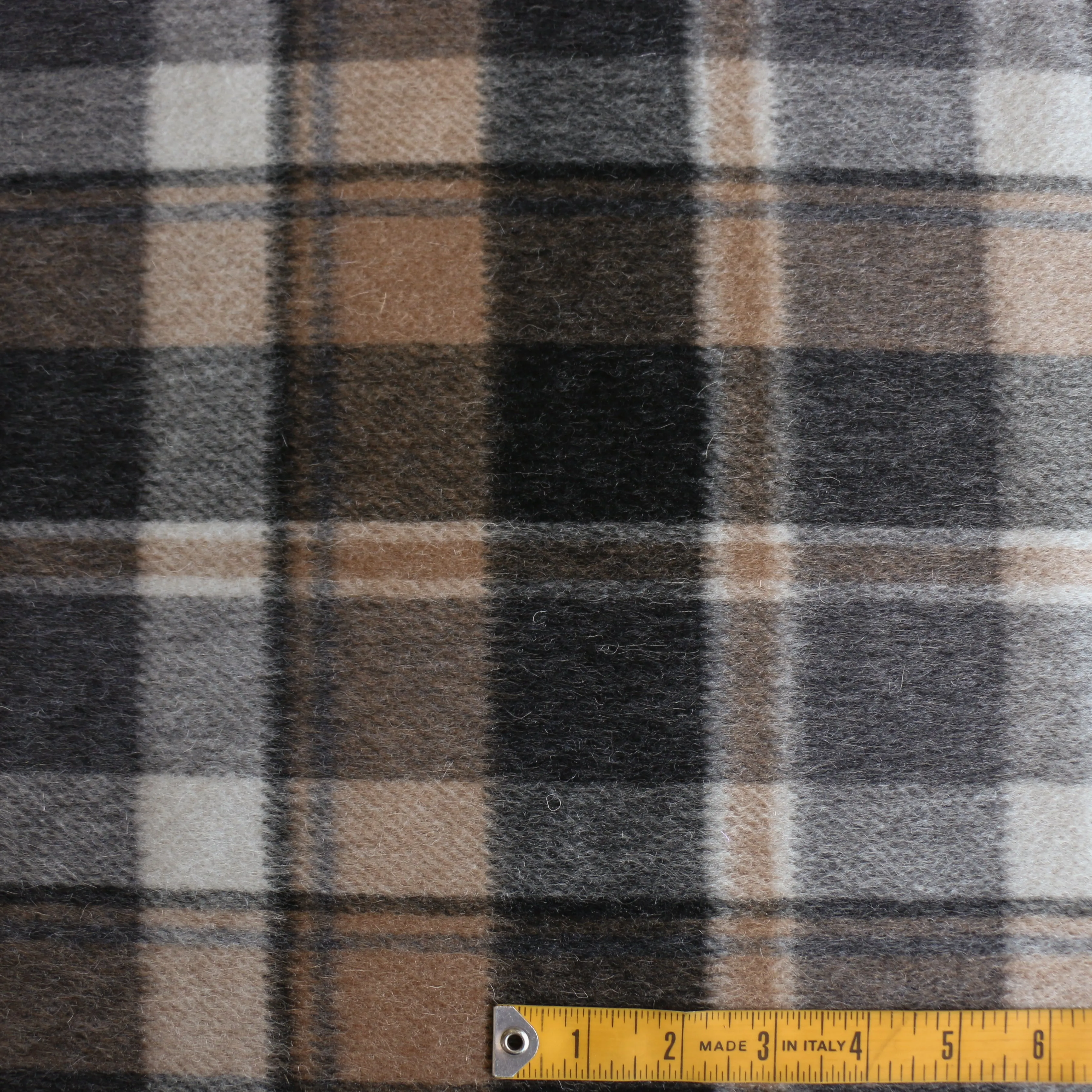 Cortina Check Grey/Camel Coating