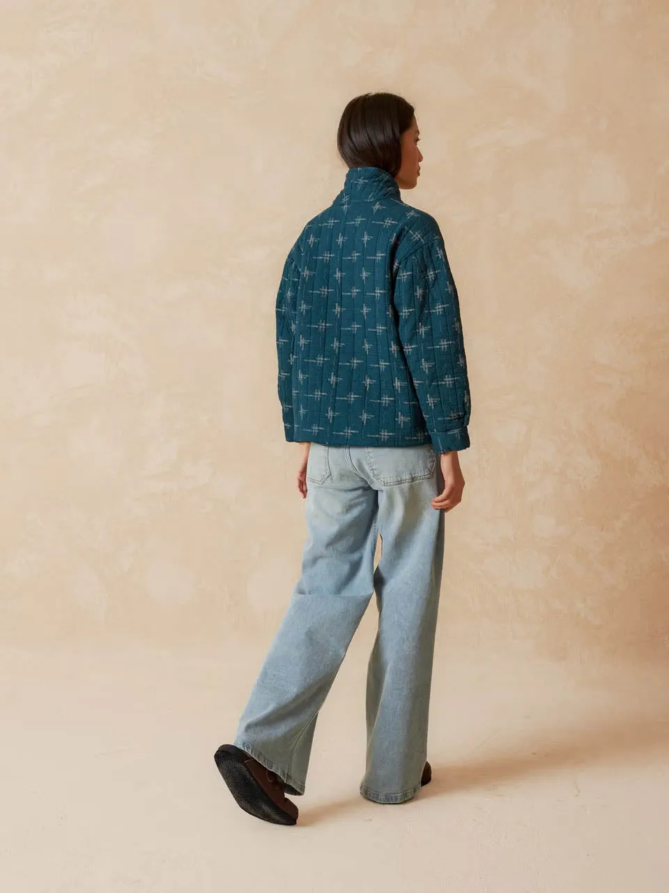 Cotton Hashtag Jacquard Jacket