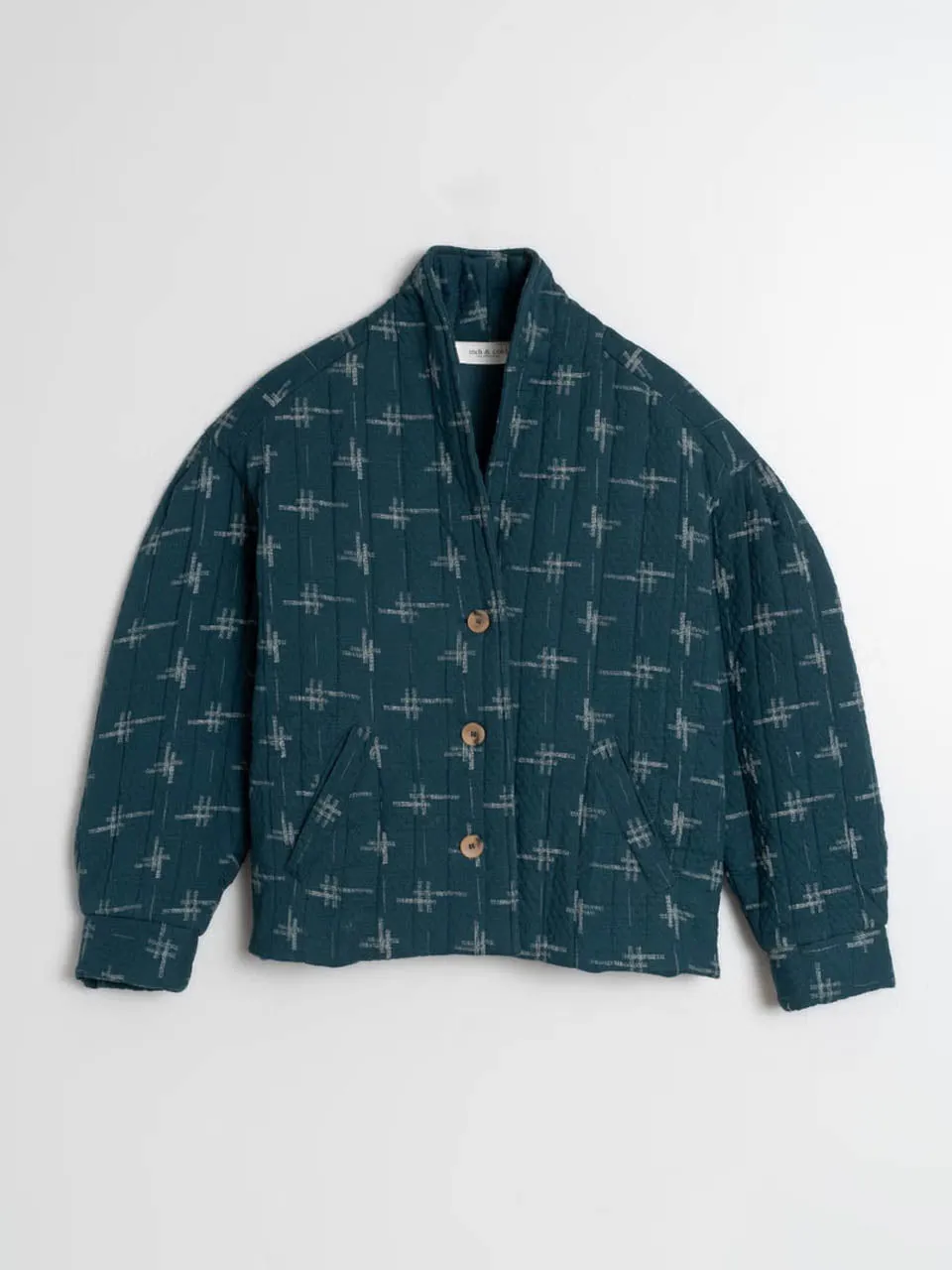 Cotton Hashtag Jacquard Jacket