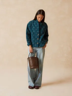 Cotton Hashtag Jacquard Jacket