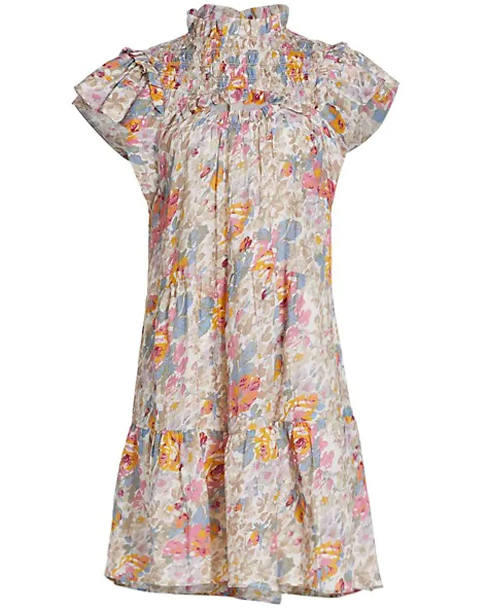 Cream Floral Ines Mini Dress
