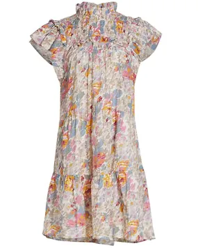 Cream Floral Ines Mini Dress