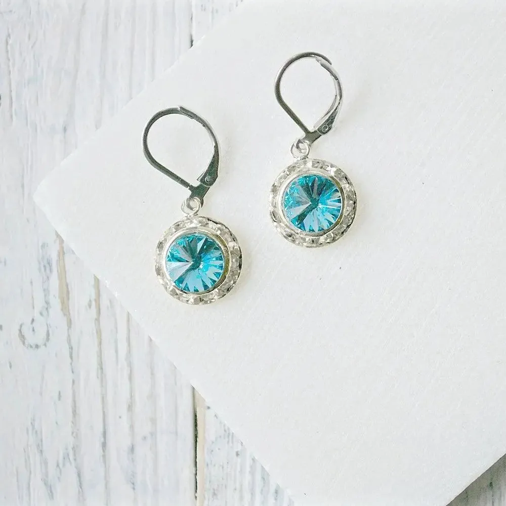 Crystal Earrings with Surgical Steel Ear Wire