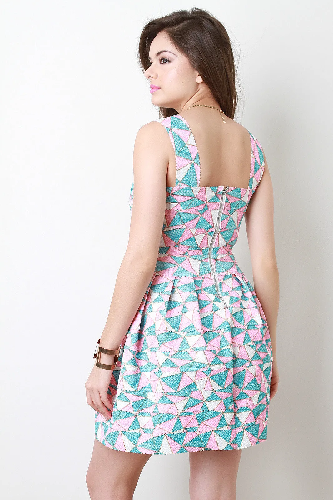 Cubist Bandage Skater Dress