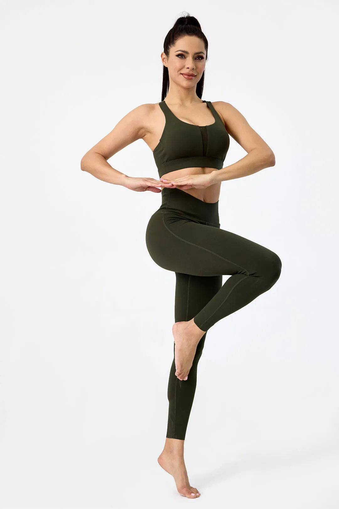 Curved Seamless Hight-Waist Plain Legging
