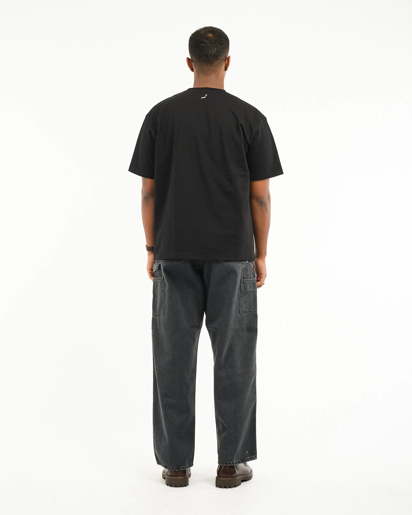 DAD'S FIT PAINTER PANTS BLACK DENIM STONE