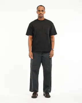 DAD'S FIT PAINTER PANTS BLACK DENIM STONE