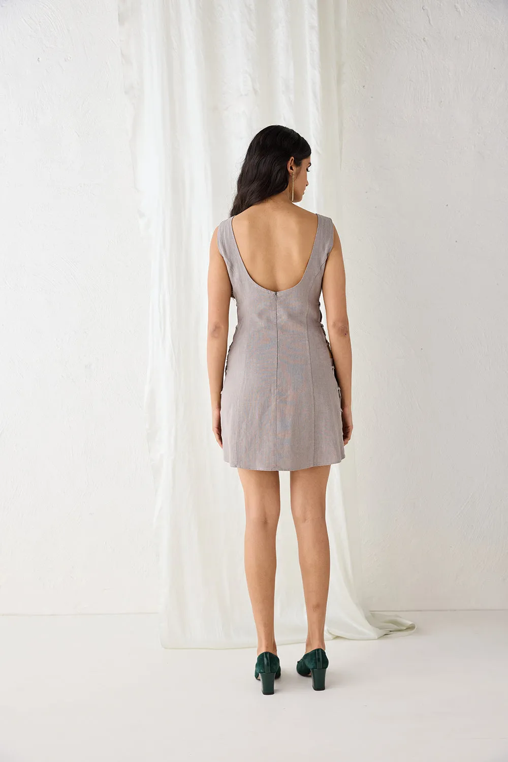 Discoteca Mini Dress Charcoal