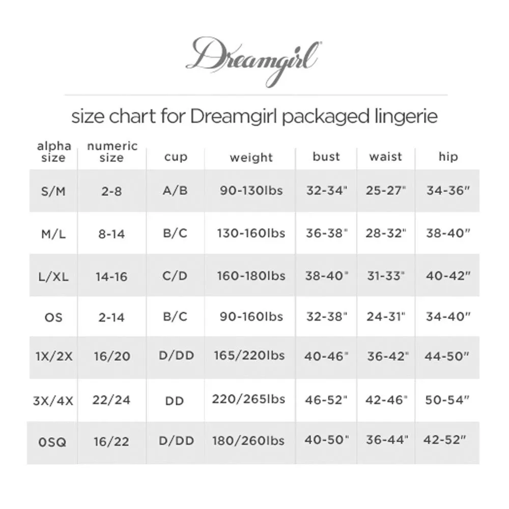 Dreamgirl Lingerie Stretch Lace and Mesh Babydoll Midnight 11503
