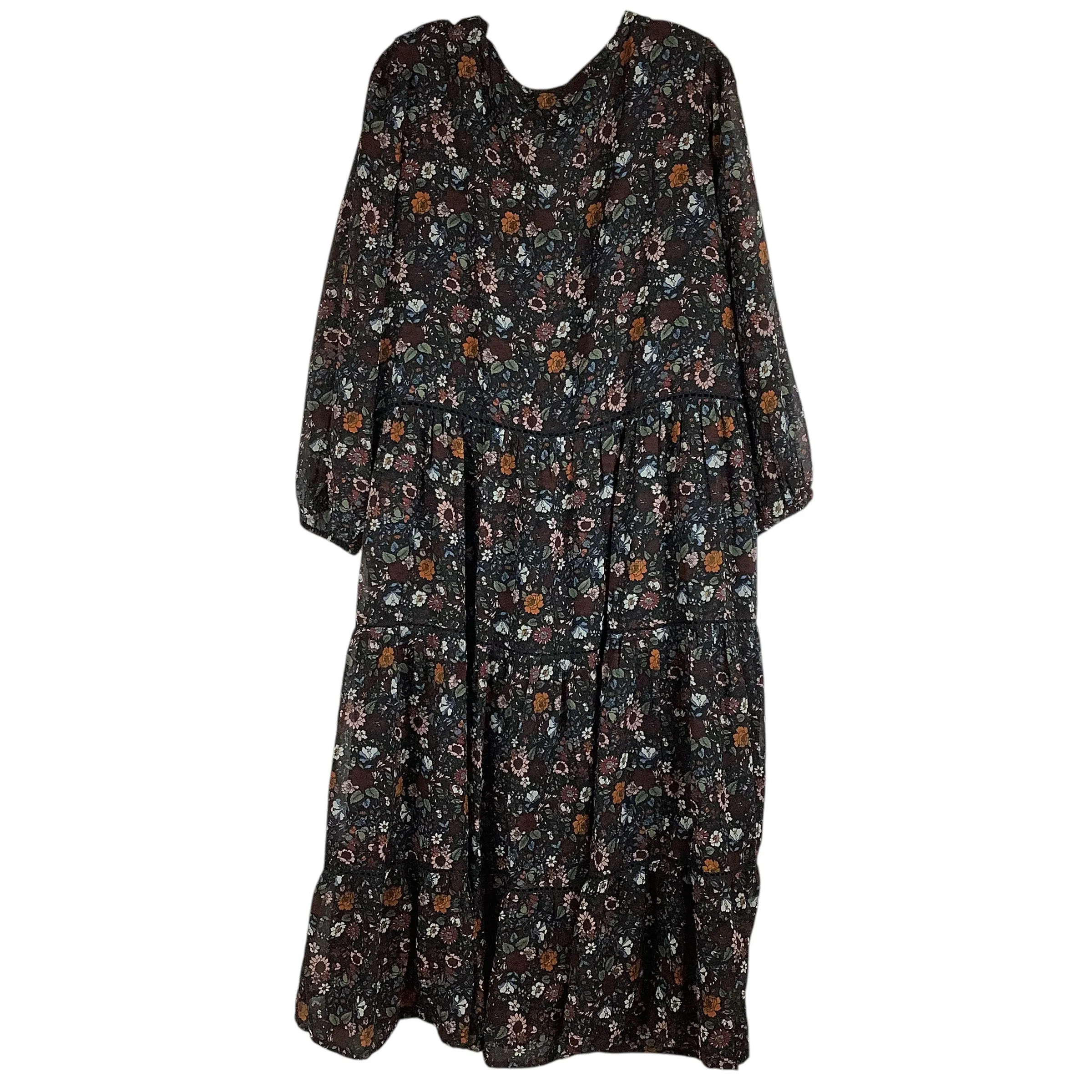 Dress Casual Maxi By World Market In Floral Print, Size: L/Xl