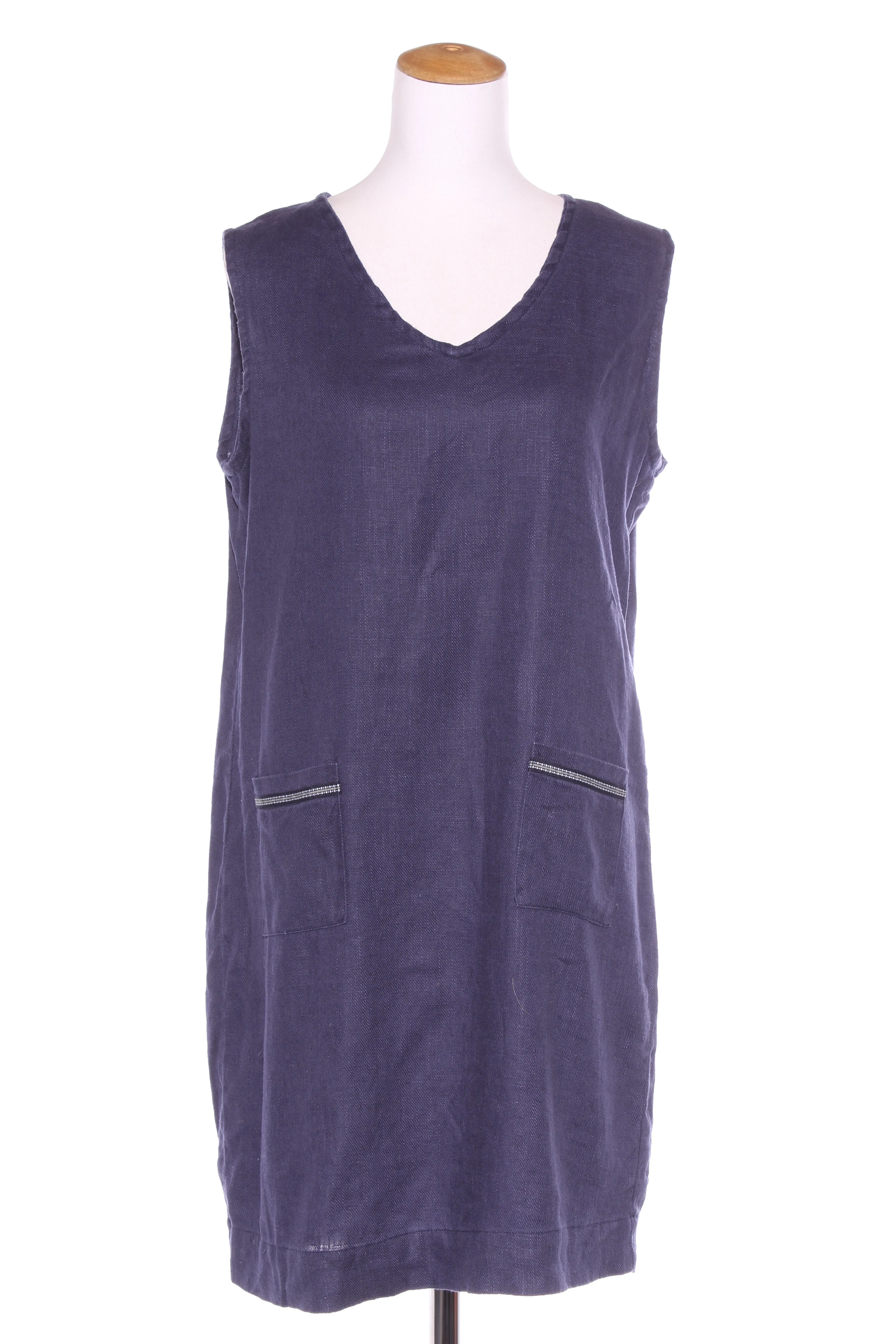 ELM - Navy ramie dress with pockets! 12