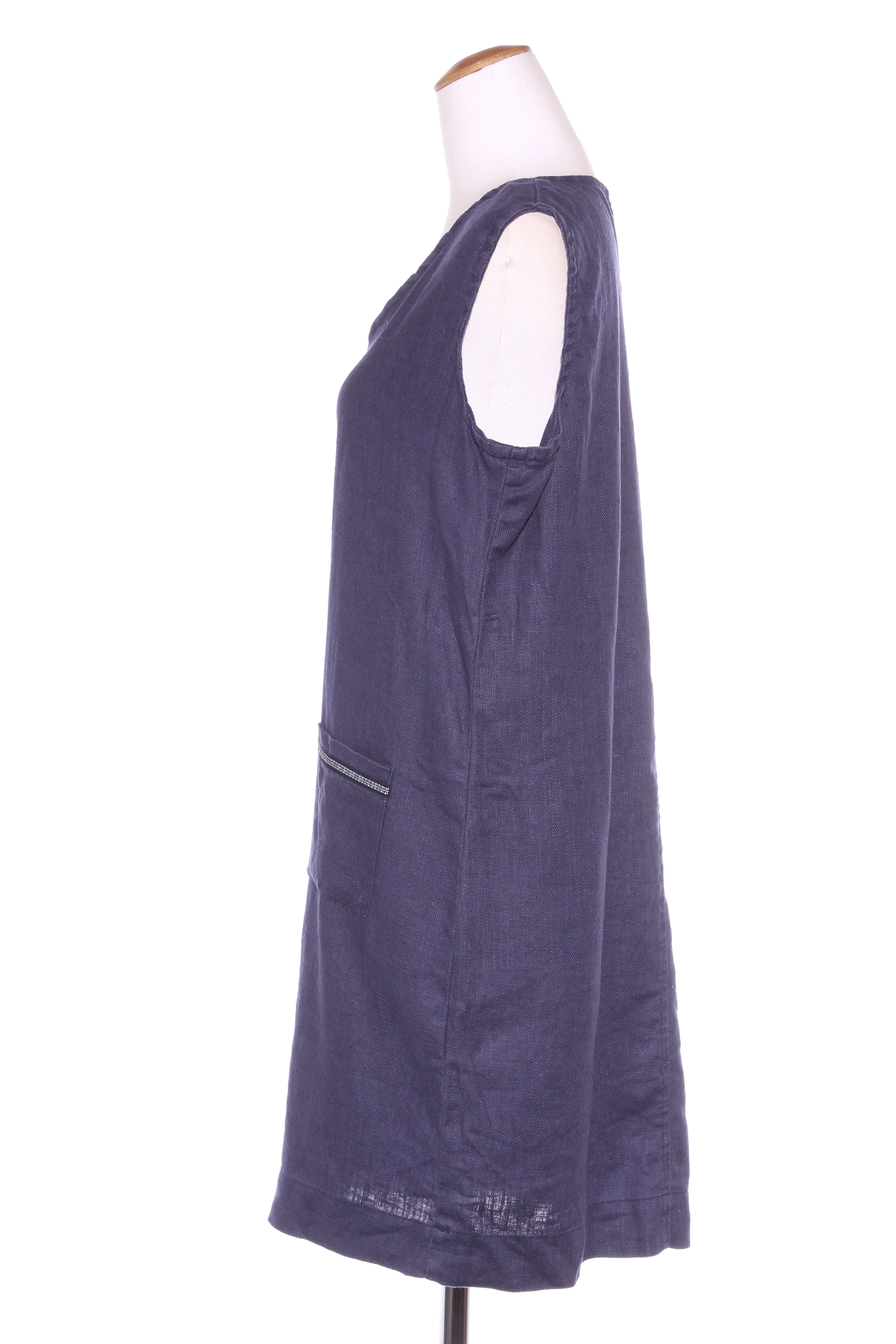 ELM - Navy ramie dress with pockets! 12
