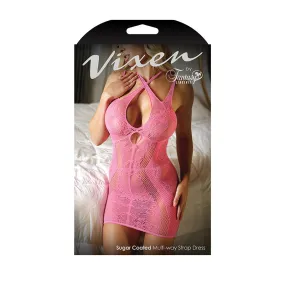 Fantasy Lingerie Vixen Sugar Coated Multi-Way Strap Dress Pink O/S