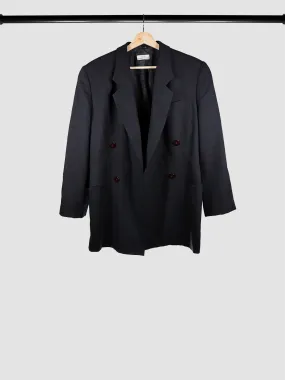 Fashion House Sanyo Double-Breasted Wool Suit Coat (S)