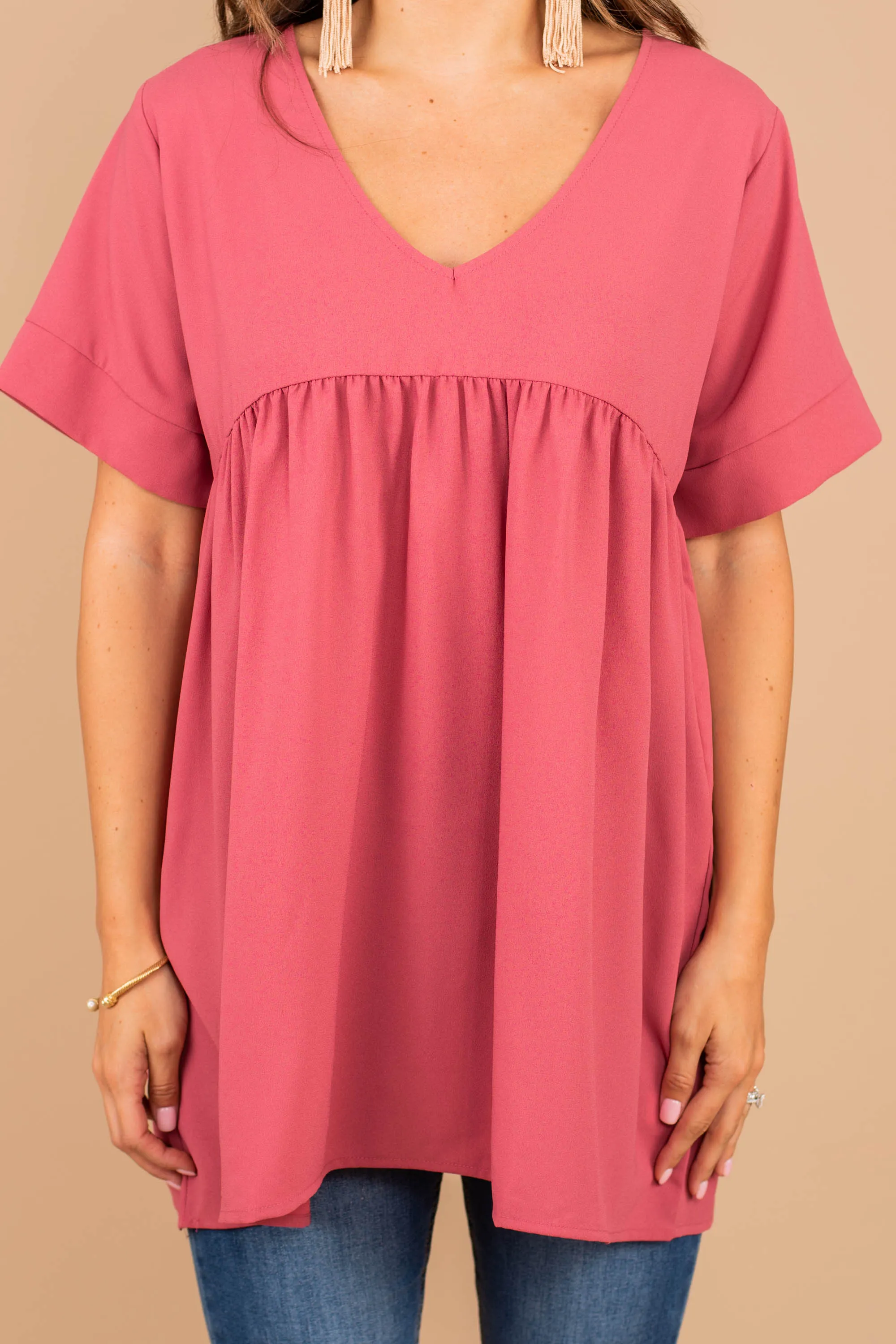 Feeling My Best Rose Pink Babydoll Top