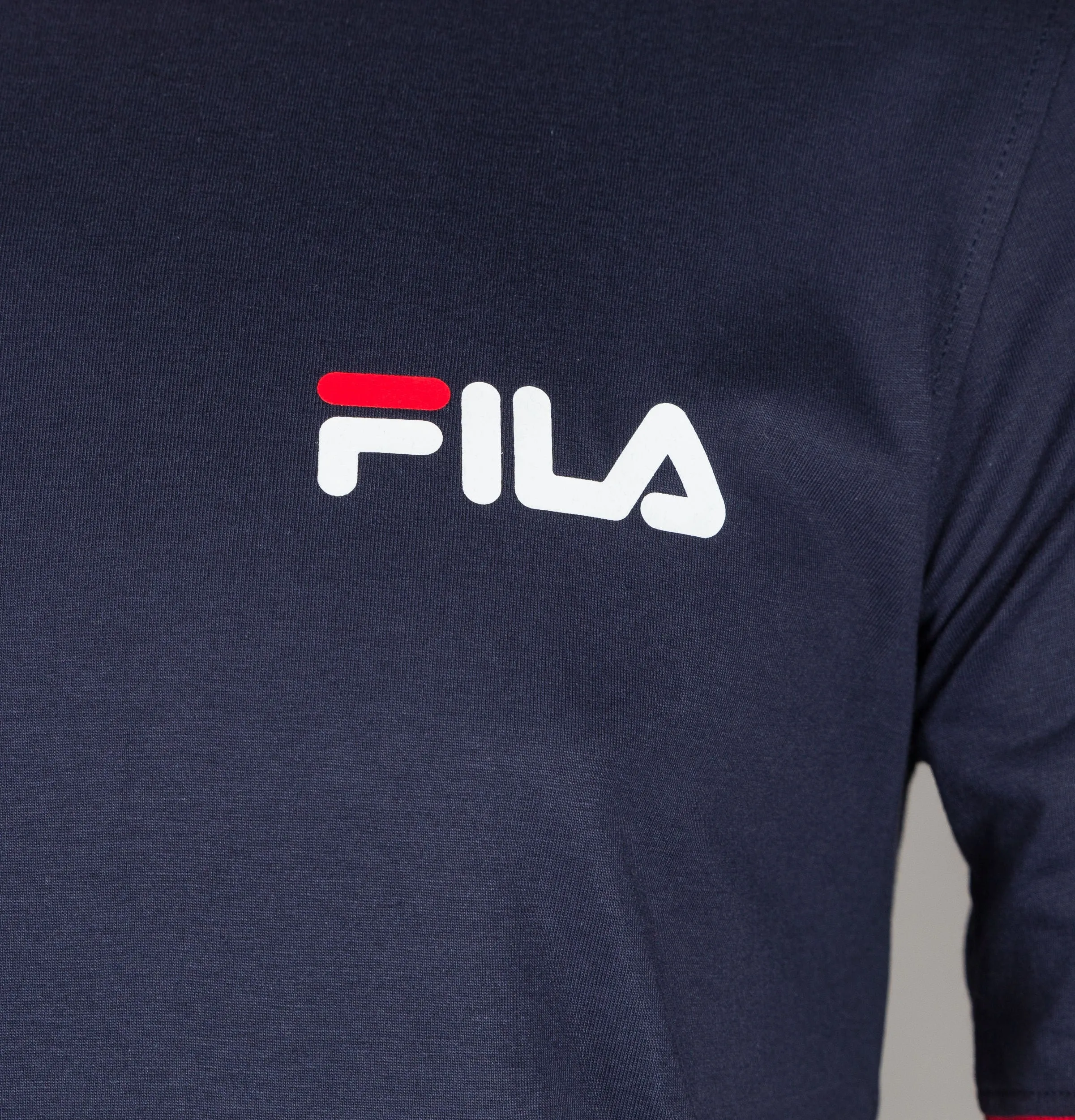 Fila Vintage Rosco Ringer T-Shirt Navy
