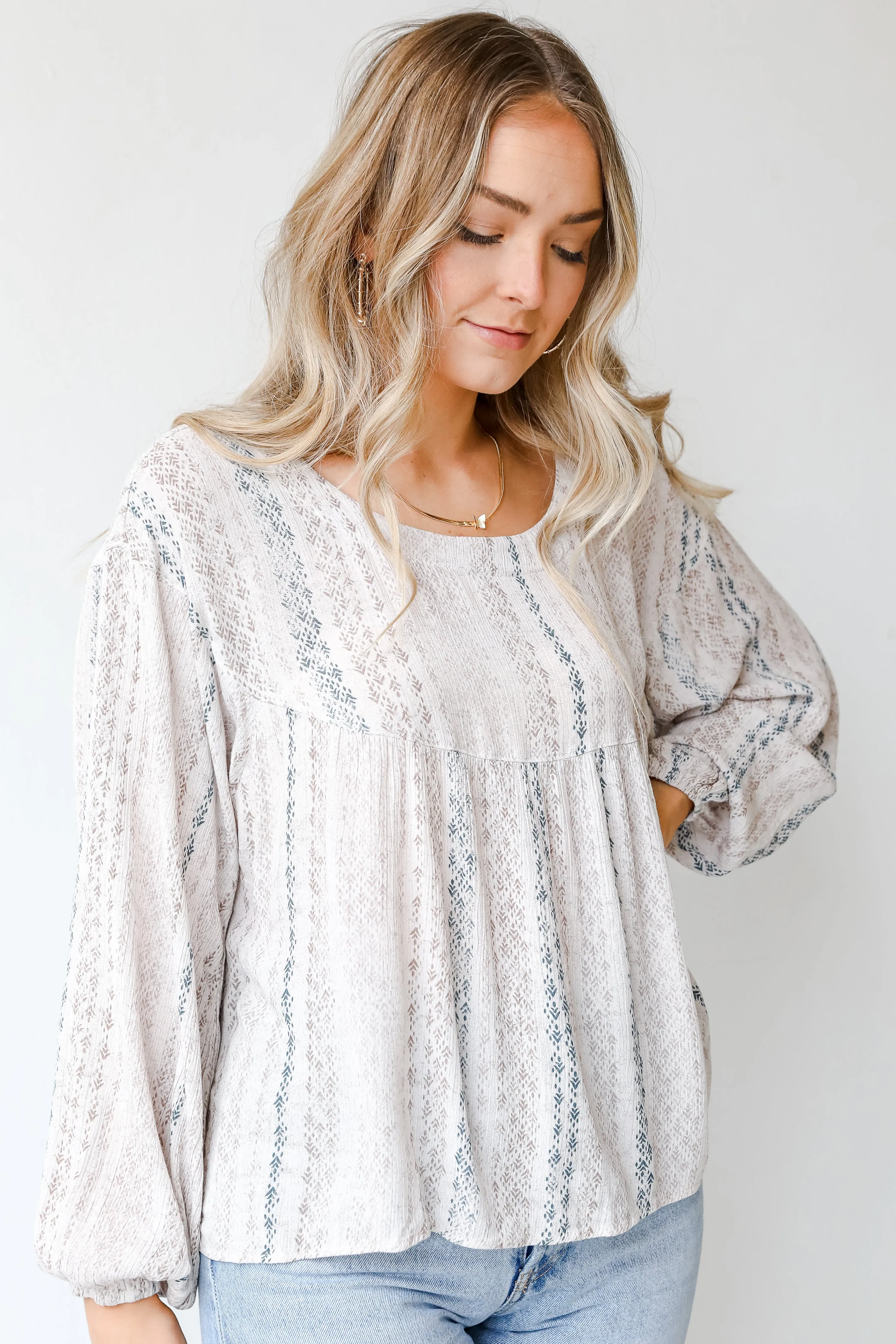 FINAL SALE - Spring Is In The Air Babydoll Blouse