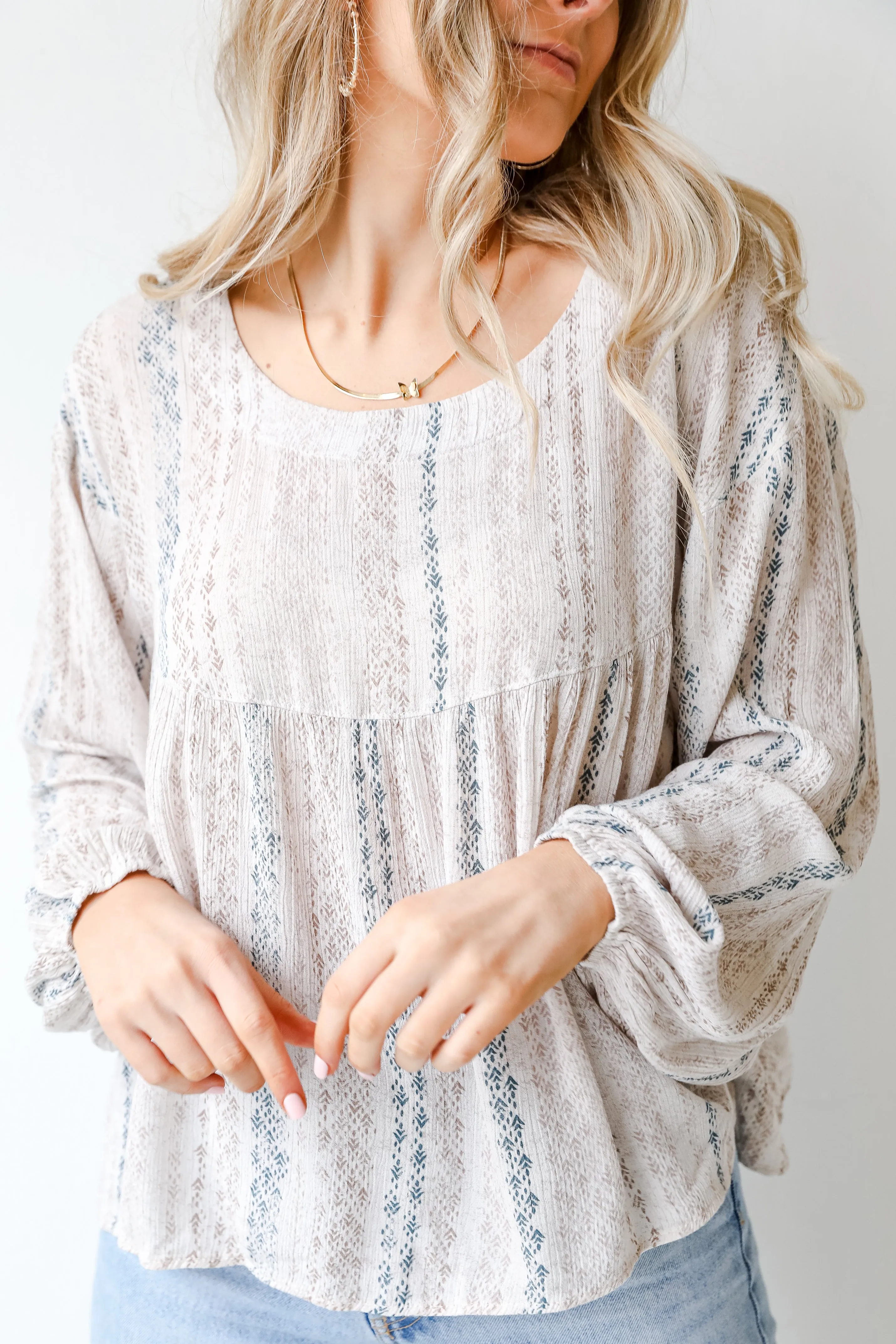 FINAL SALE - Spring Is In The Air Babydoll Blouse