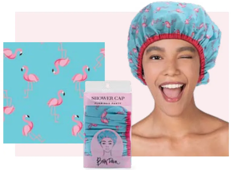 Flamingo Party Shower Cap
