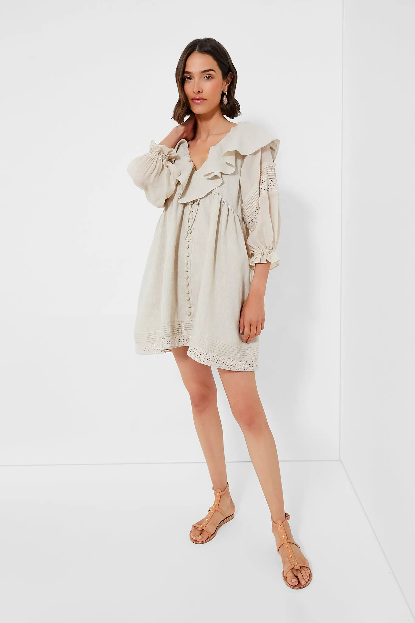 Flax Antoinette Linen Mini Dress