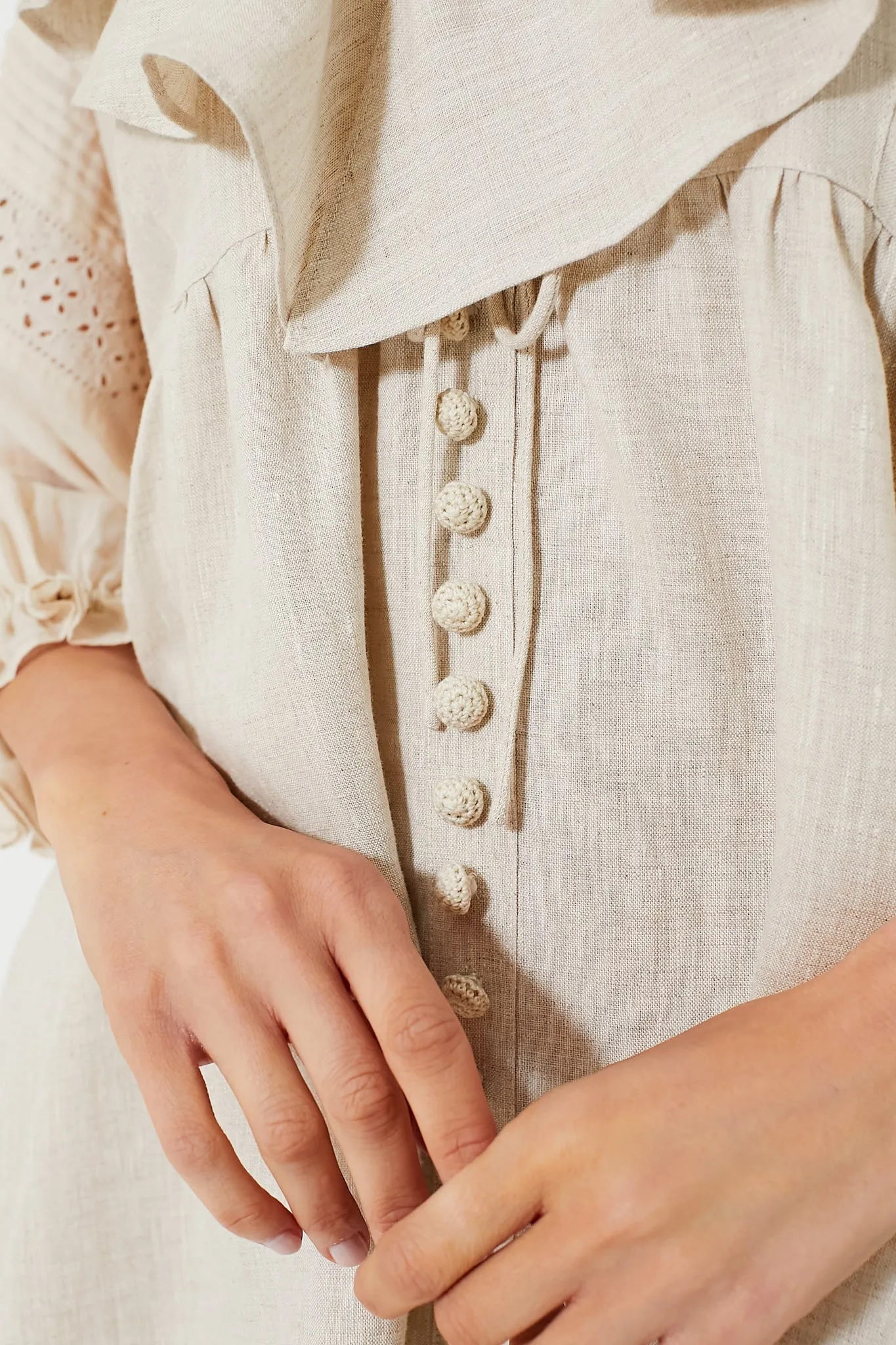Flax Antoinette Linen Mini Dress