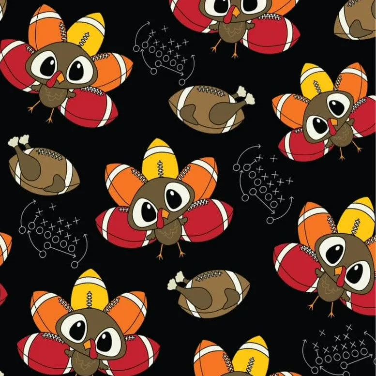 Football & Turkey Time Thanksgiving Super SOFT Luxe Yoga Band Leggings Holiday rts