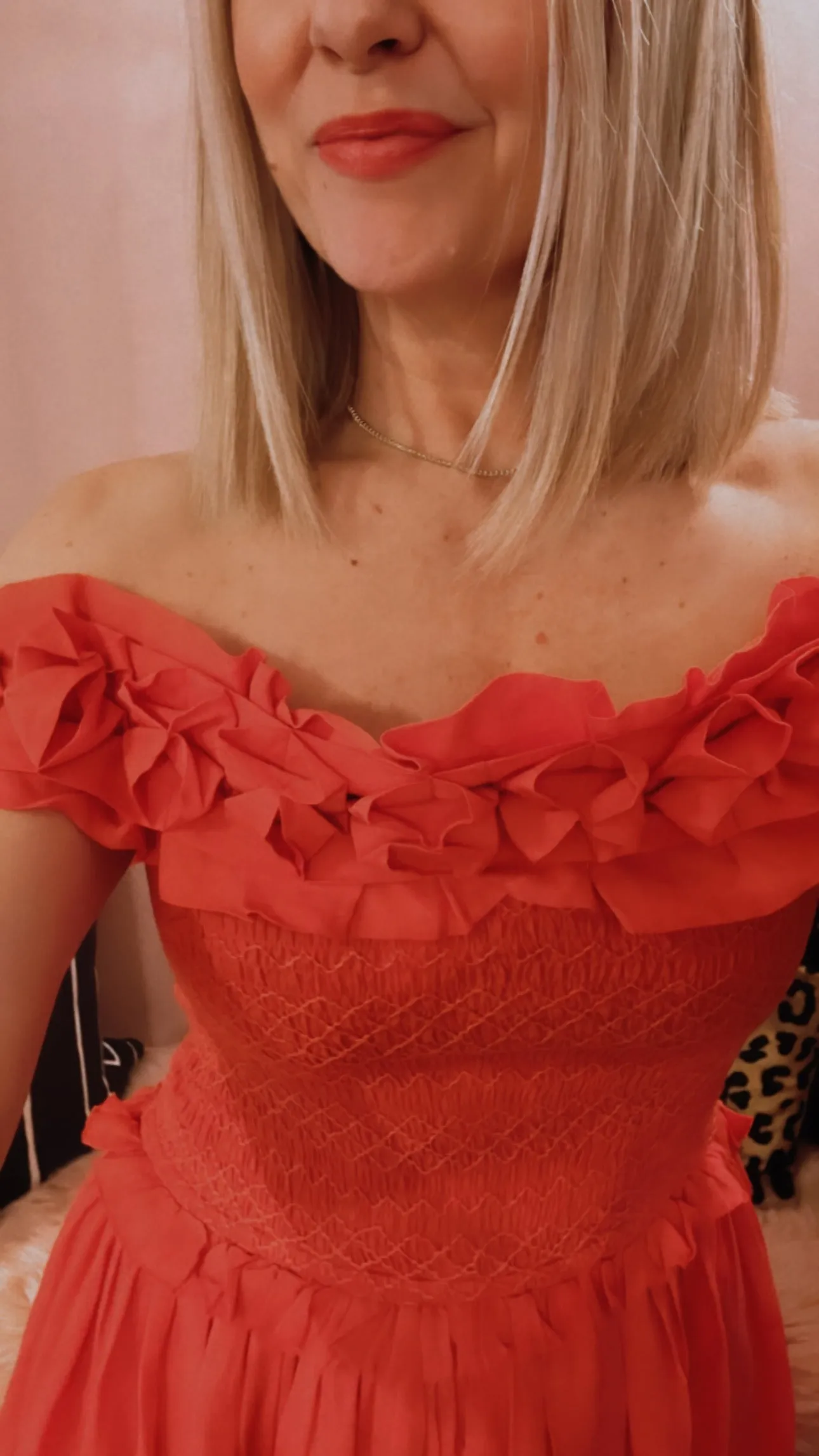 'Frida' Off The Shoulder Smocked Dress