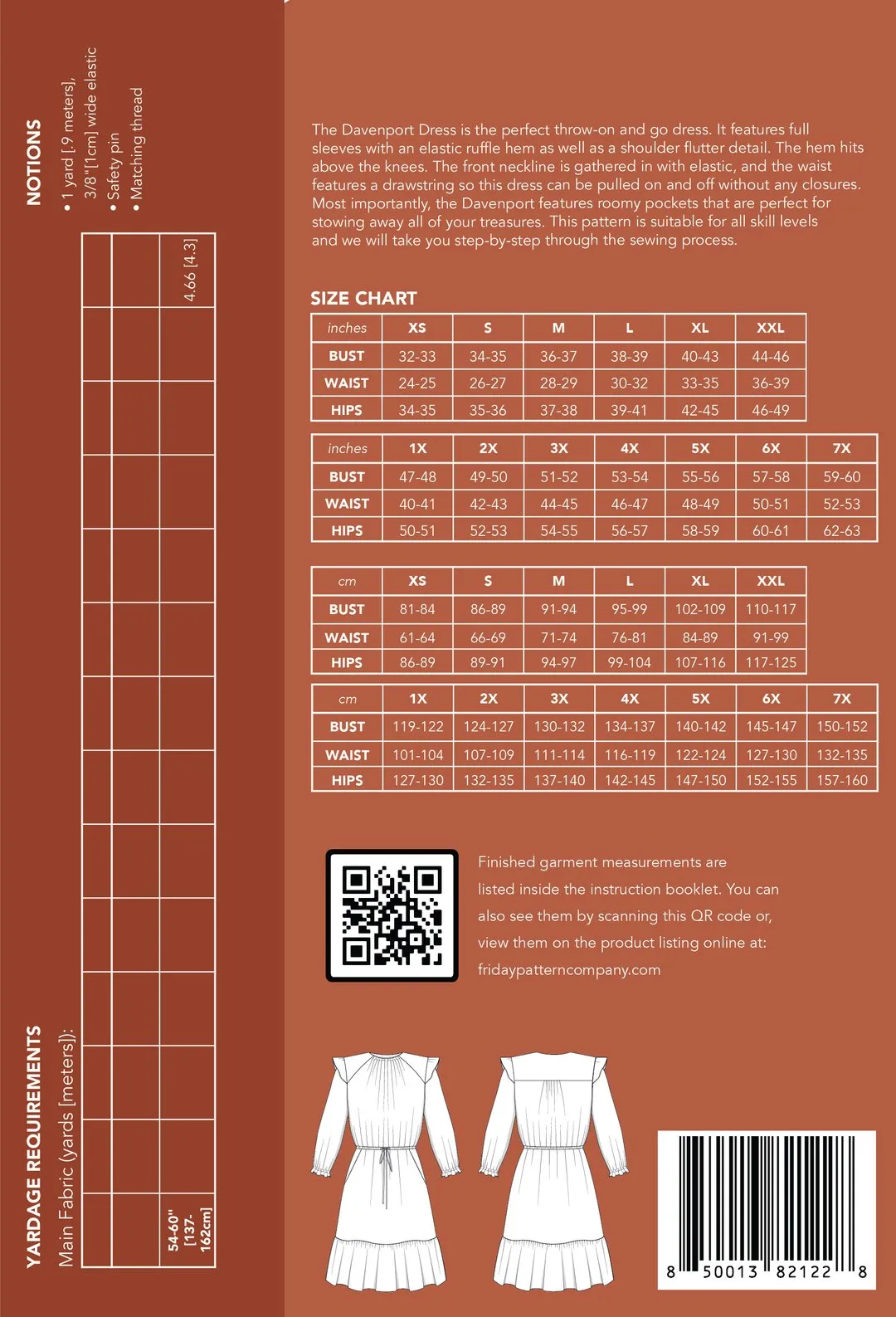Friday Pattern Company - The Davenport Dress
