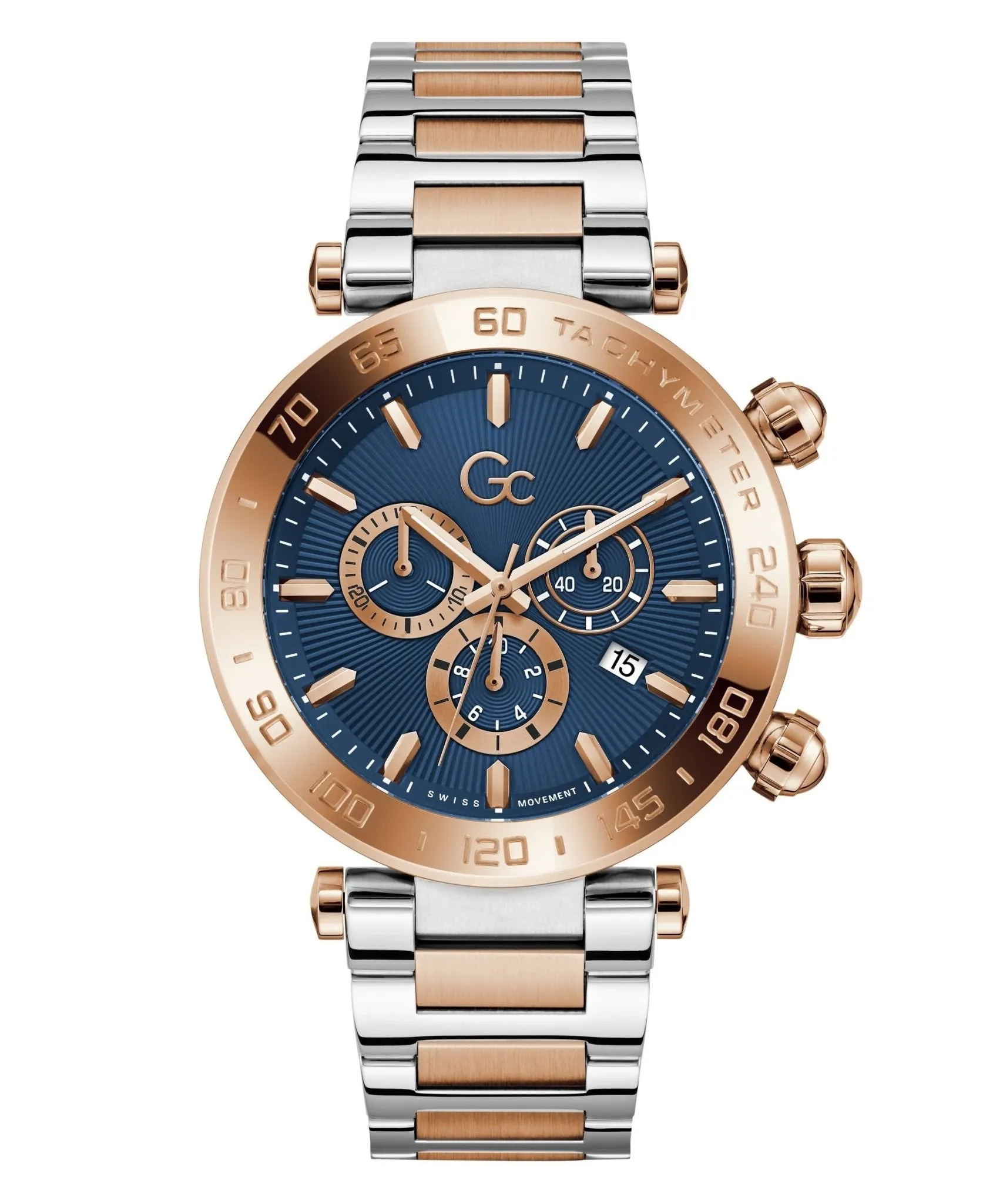 GC Gent's Select Silver Rose Gold Watch Z50002G7MF