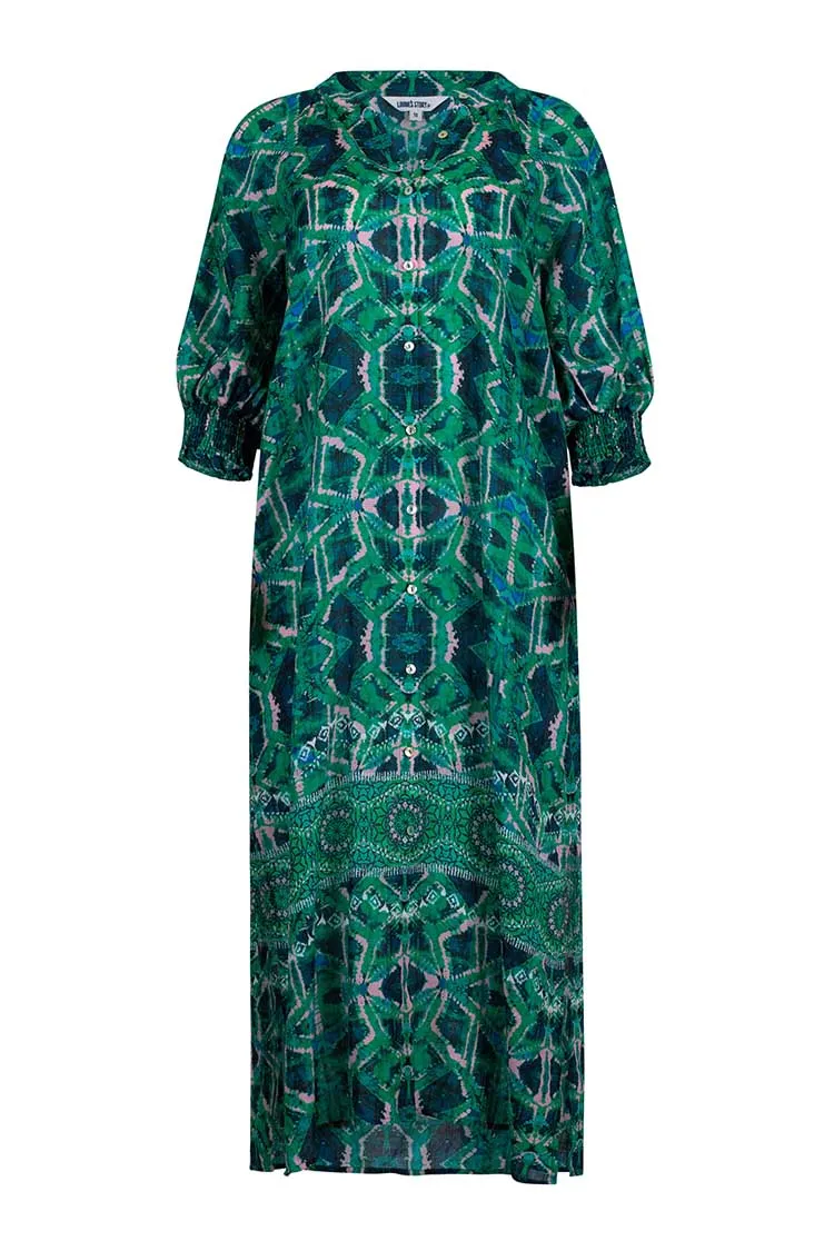 Gia Shirt Dress in Kelly Green