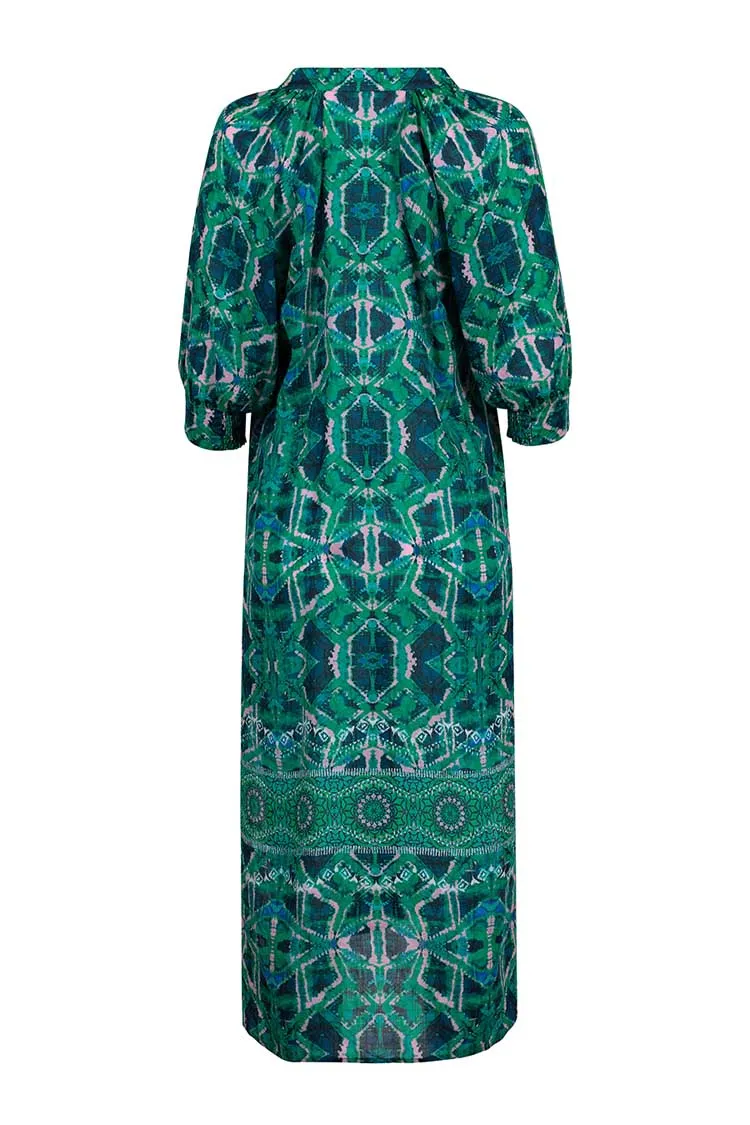 Gia Shirt Dress in Kelly Green