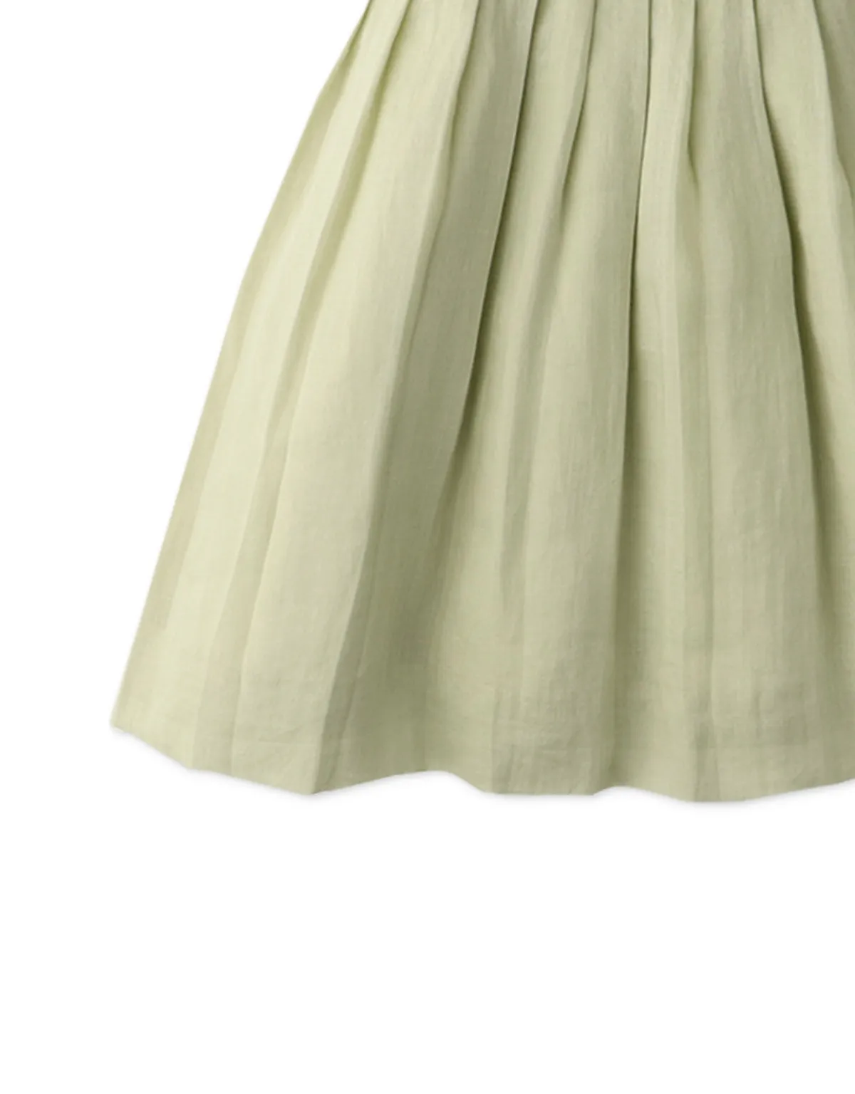 GIRLS PLEATED BODICE DRESS WITH BUBBLE SLEEVES