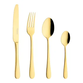 Gold 16 Piece Cutlery Set for 4 people