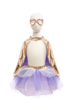 Great Pretenders Super-Duper Tutu/Cape/Mask Set - Rose Gold/Lilac