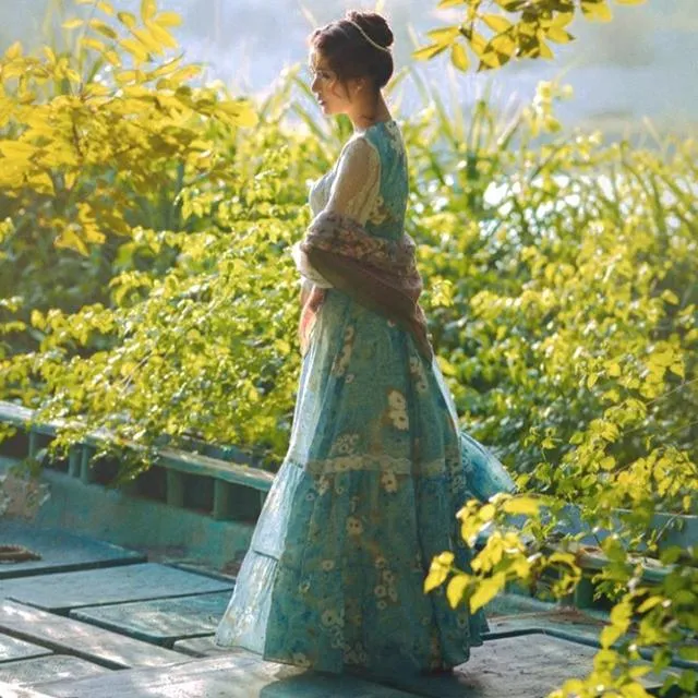 Gunne Sax Remake 70s Floral Nile Princess Dress