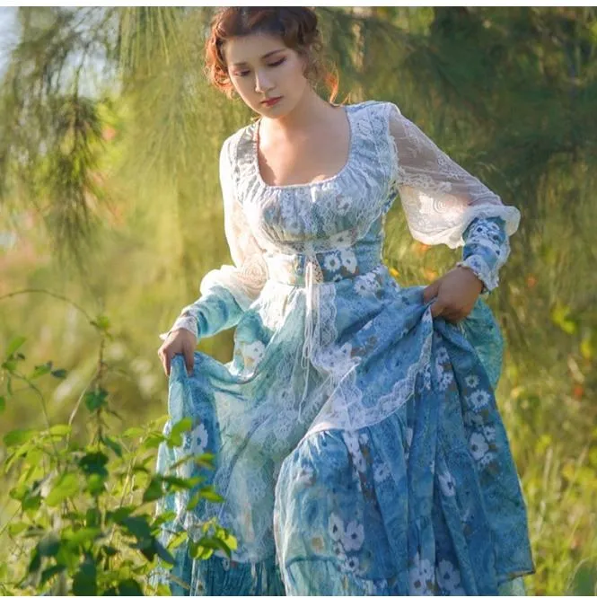 Gunne Sax Remake 70s Floral Nile Princess Dress