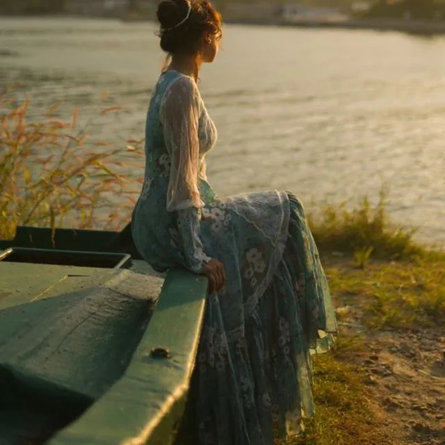 Gunne Sax Remake 70s Floral Nile Princess Dress