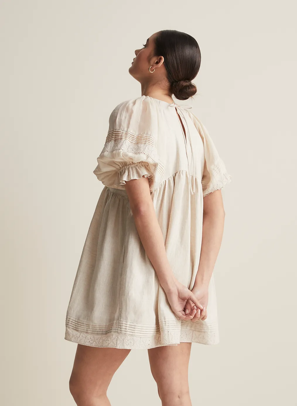 Gwendalin Linen Mini Smock Dress | Flax