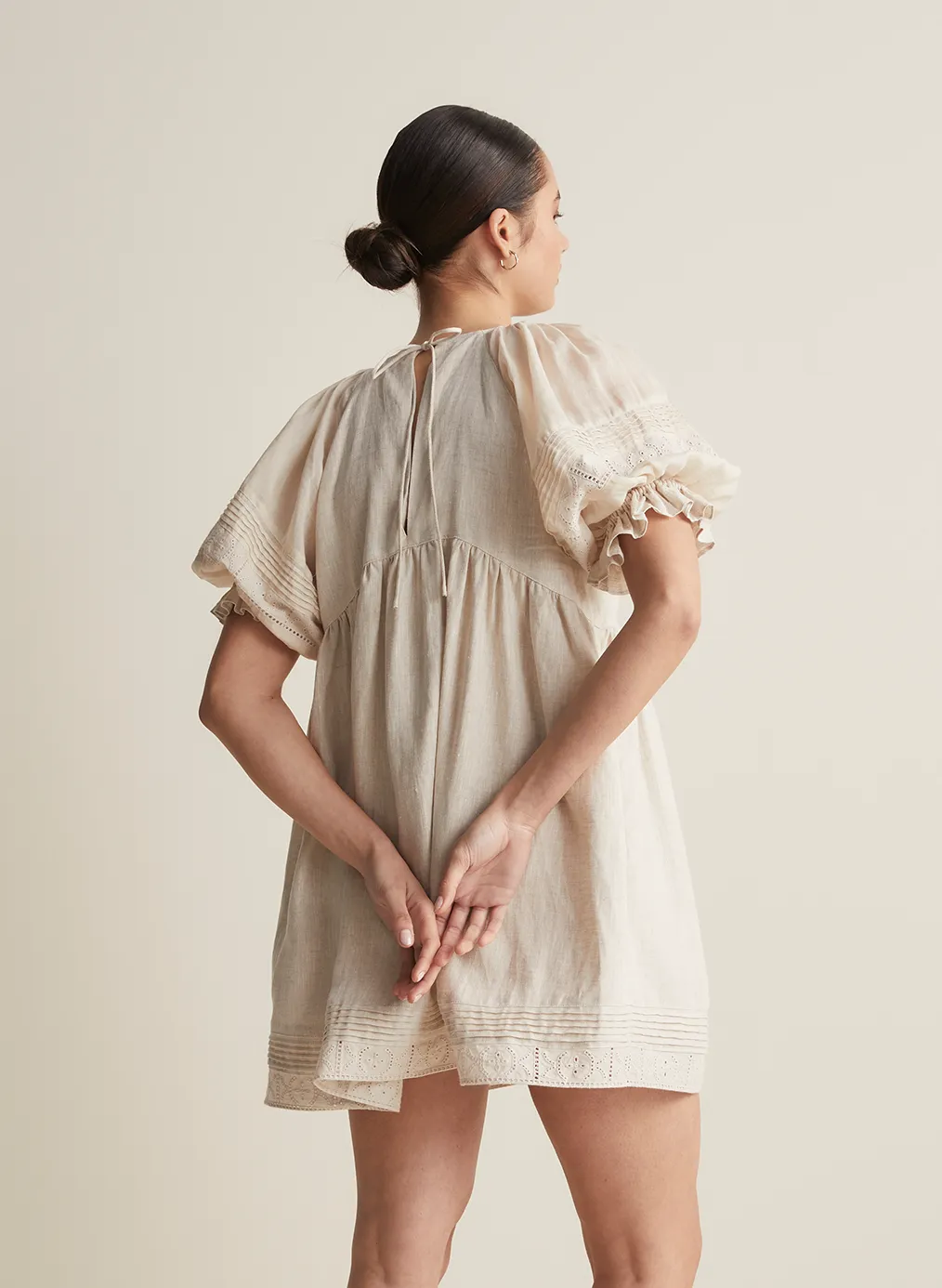 Gwendalin Linen Mini Smock Dress | Flax