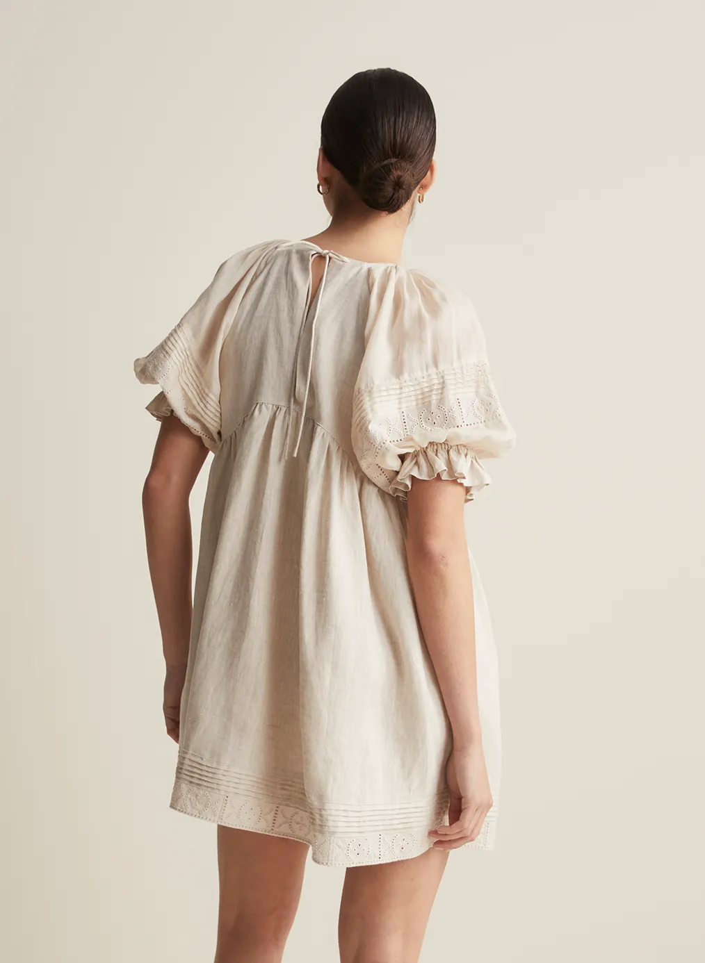 Gwendalin Linen Mini Smock Dress | Flax