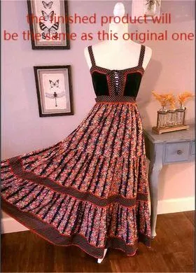 Handmade Gunne Sax Remake Cabbage Rose Sleeveless Sundress