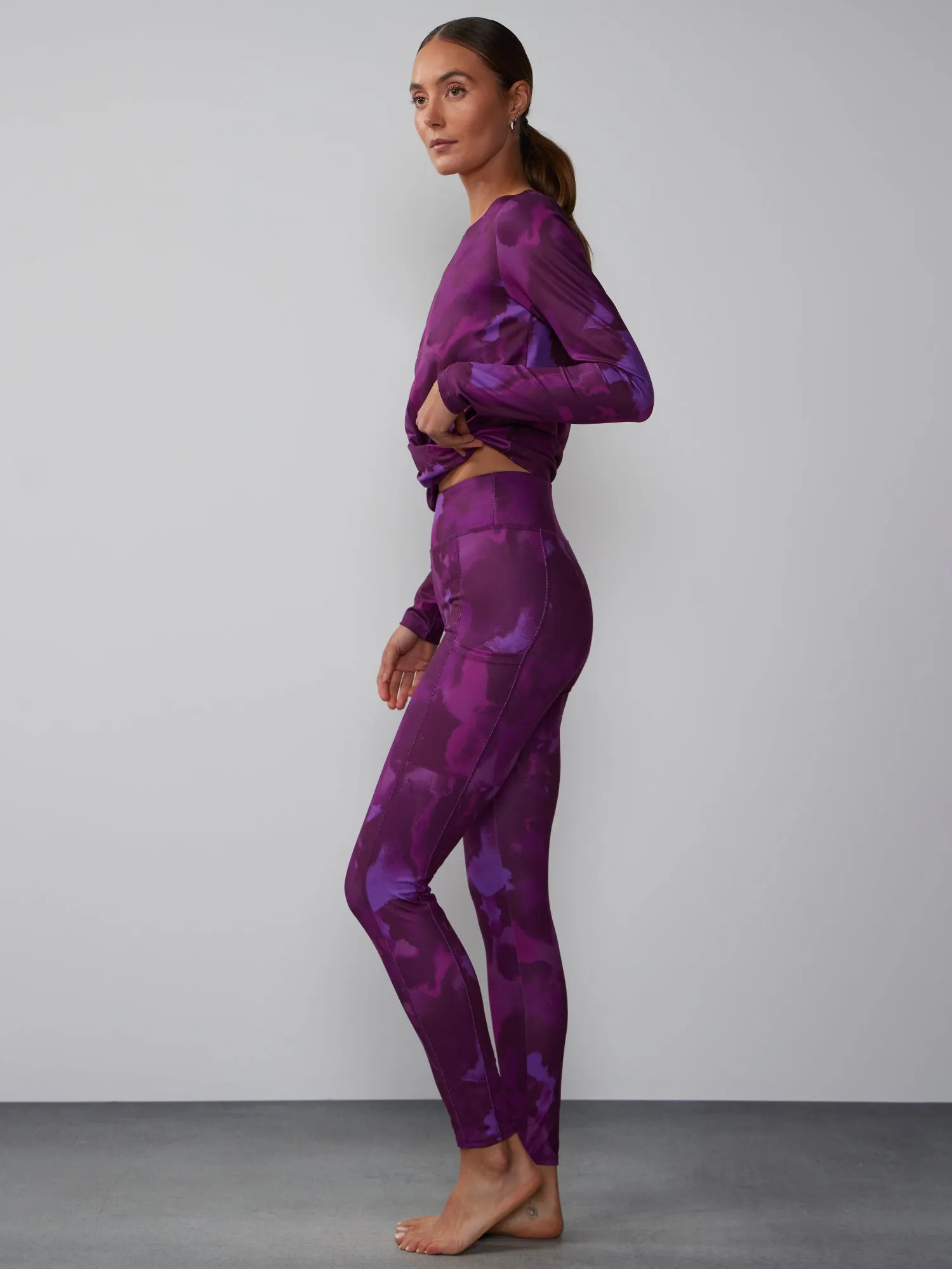 High Rise Watercolor Yoga Leggings