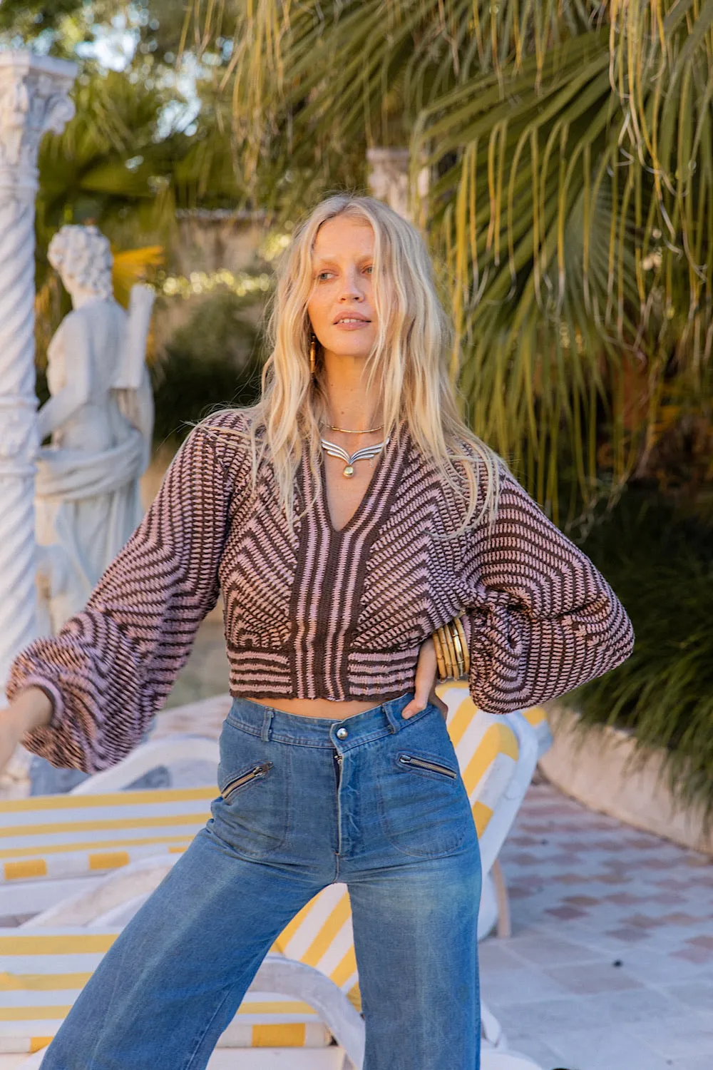 House Of The Rising Sun Hand Crochet Jumper