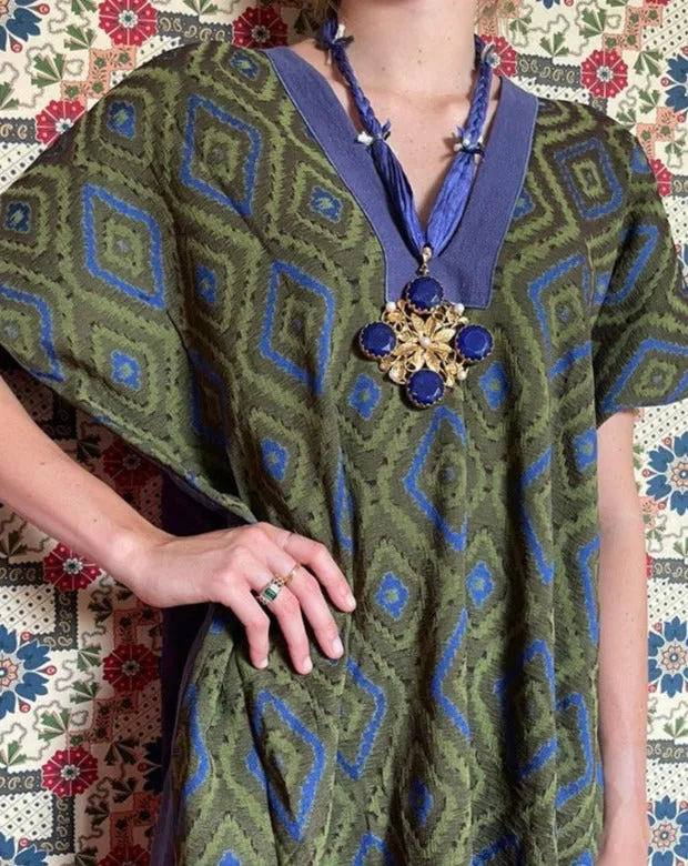 Ikat Jacquard Blue Stephan Janson Kaftan
